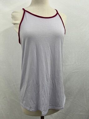 Mudd Soft Purple Tank Top with Burgundy Trim Halter